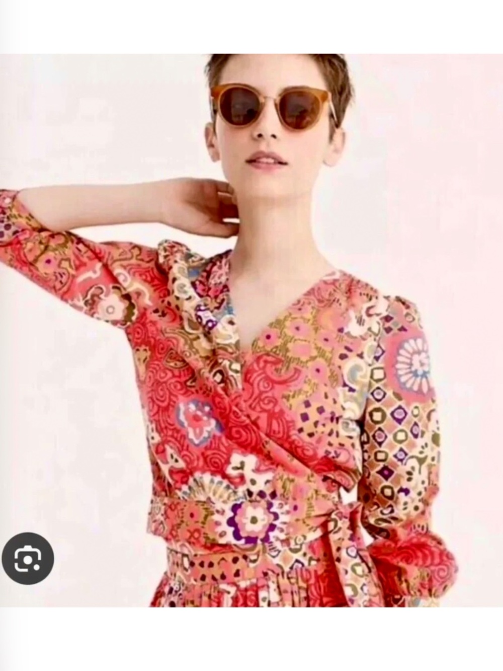 J. Crew tie cotton blouse PXS